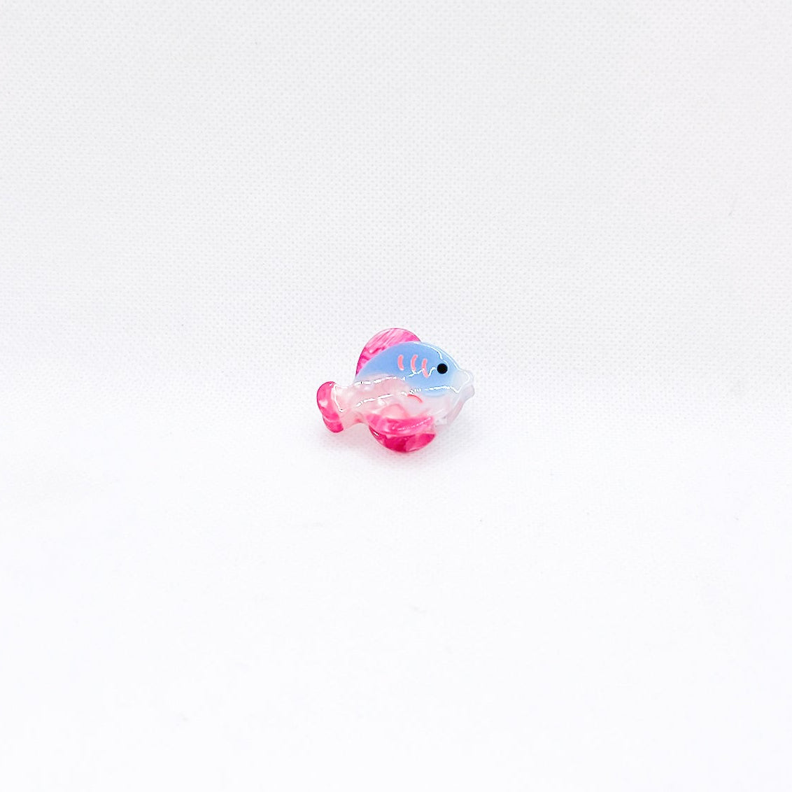 mini purple & blue fish hair clip