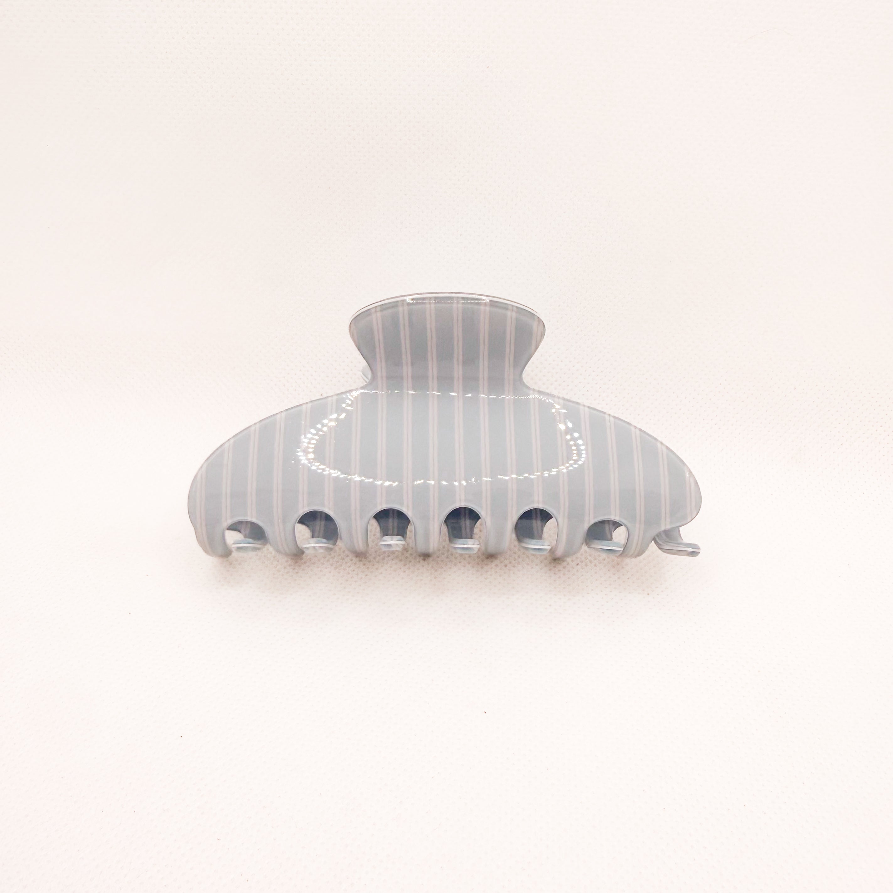 blue striped hair clip
