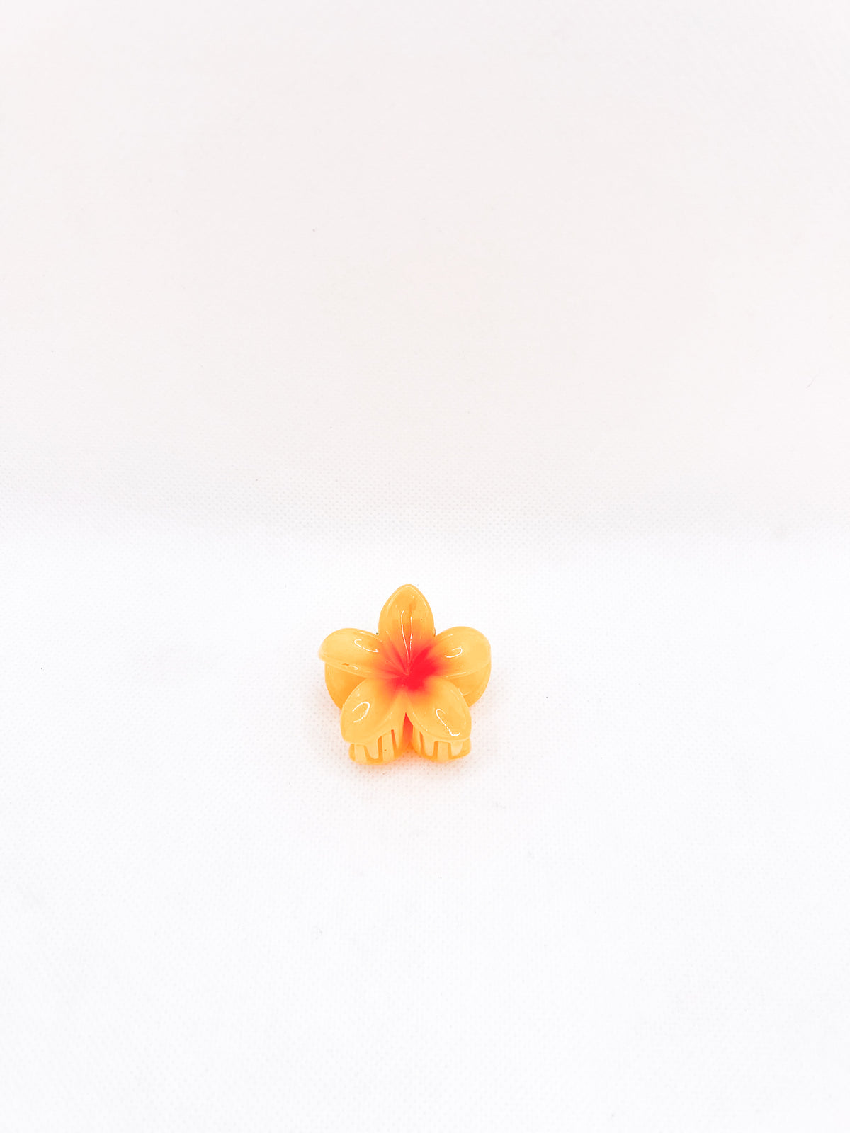 midi orange plumeria hair clip