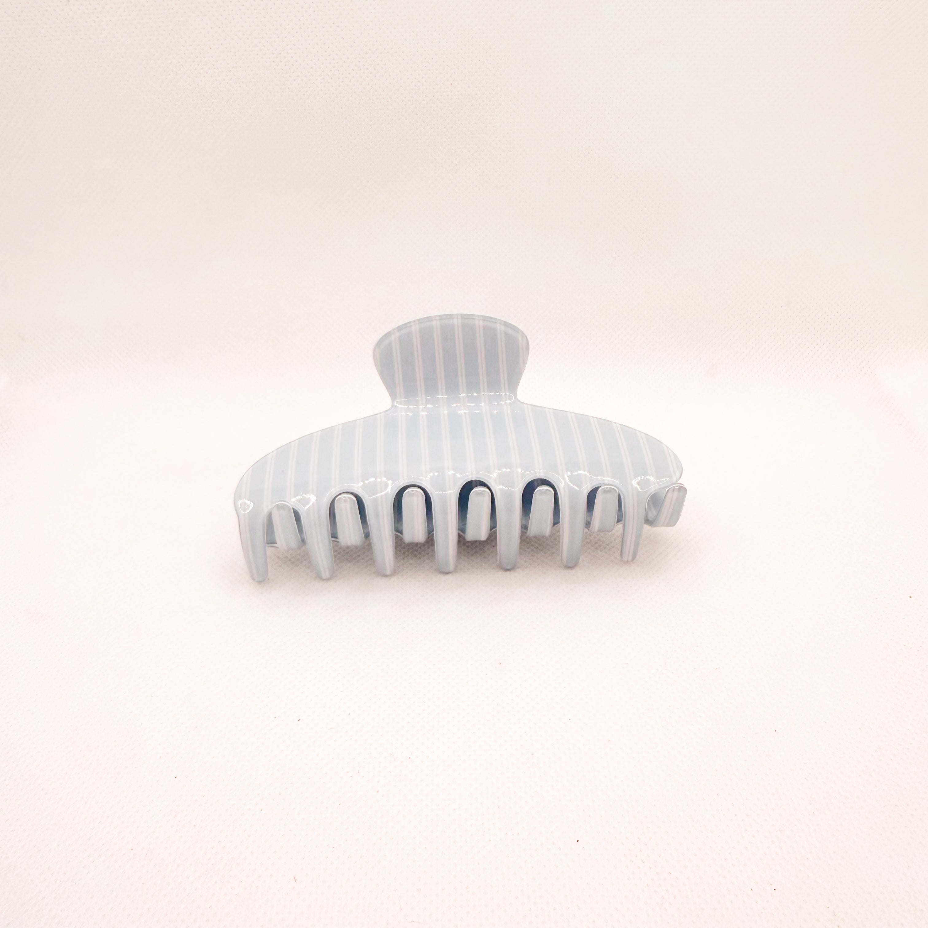 blue striped hair clip