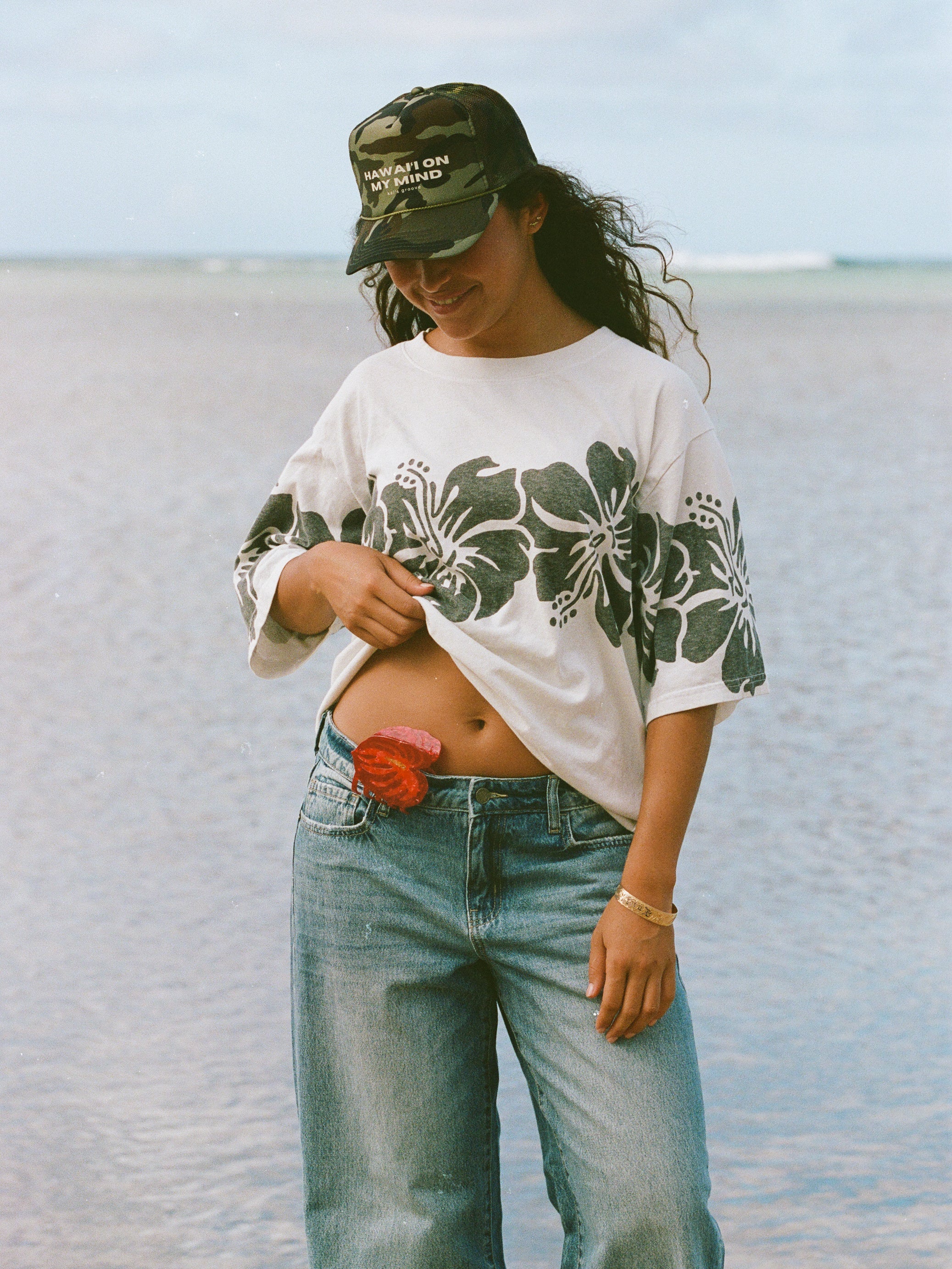 HAWAI’I ON MY MIND full camo trucker hat