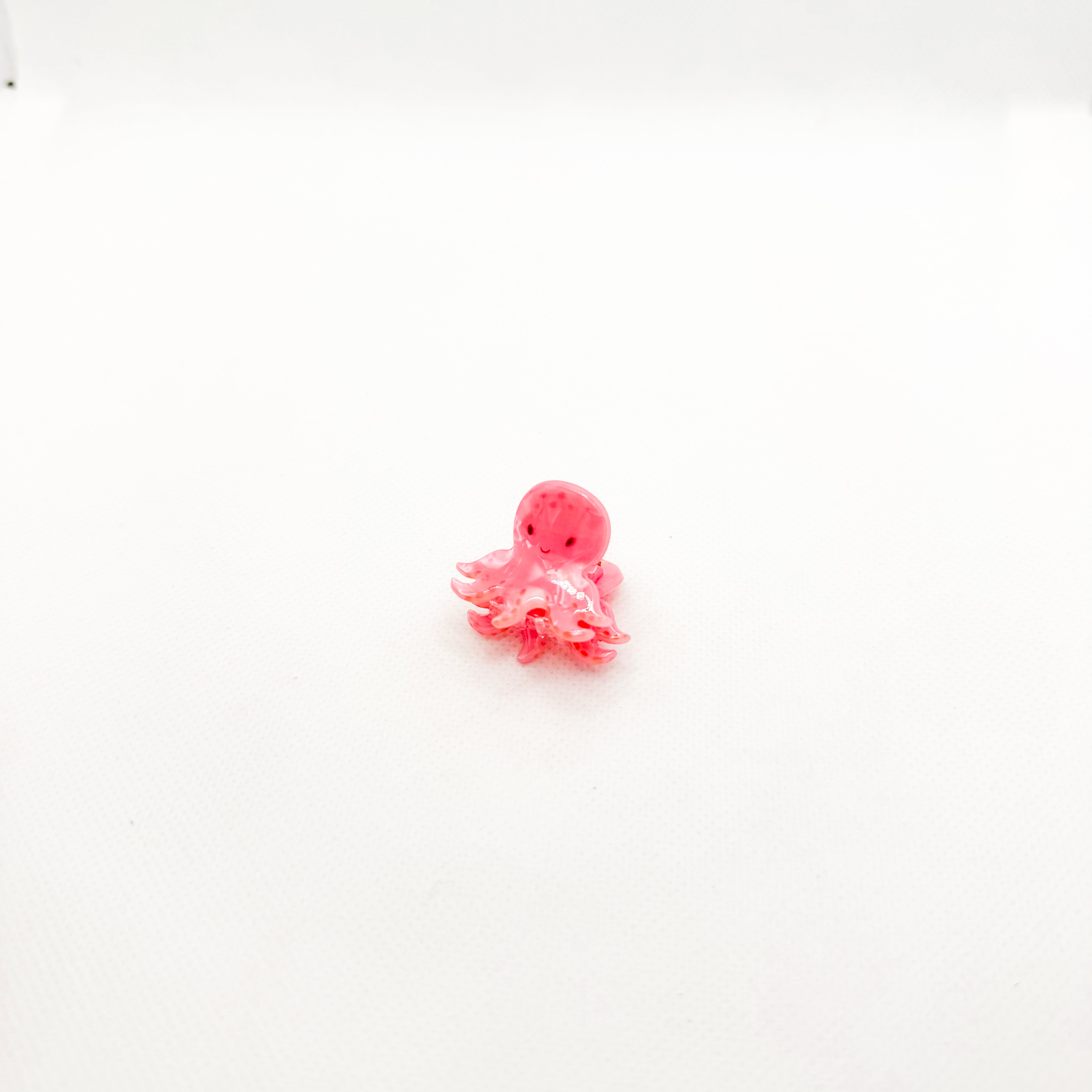 mini pink octopus hair clip