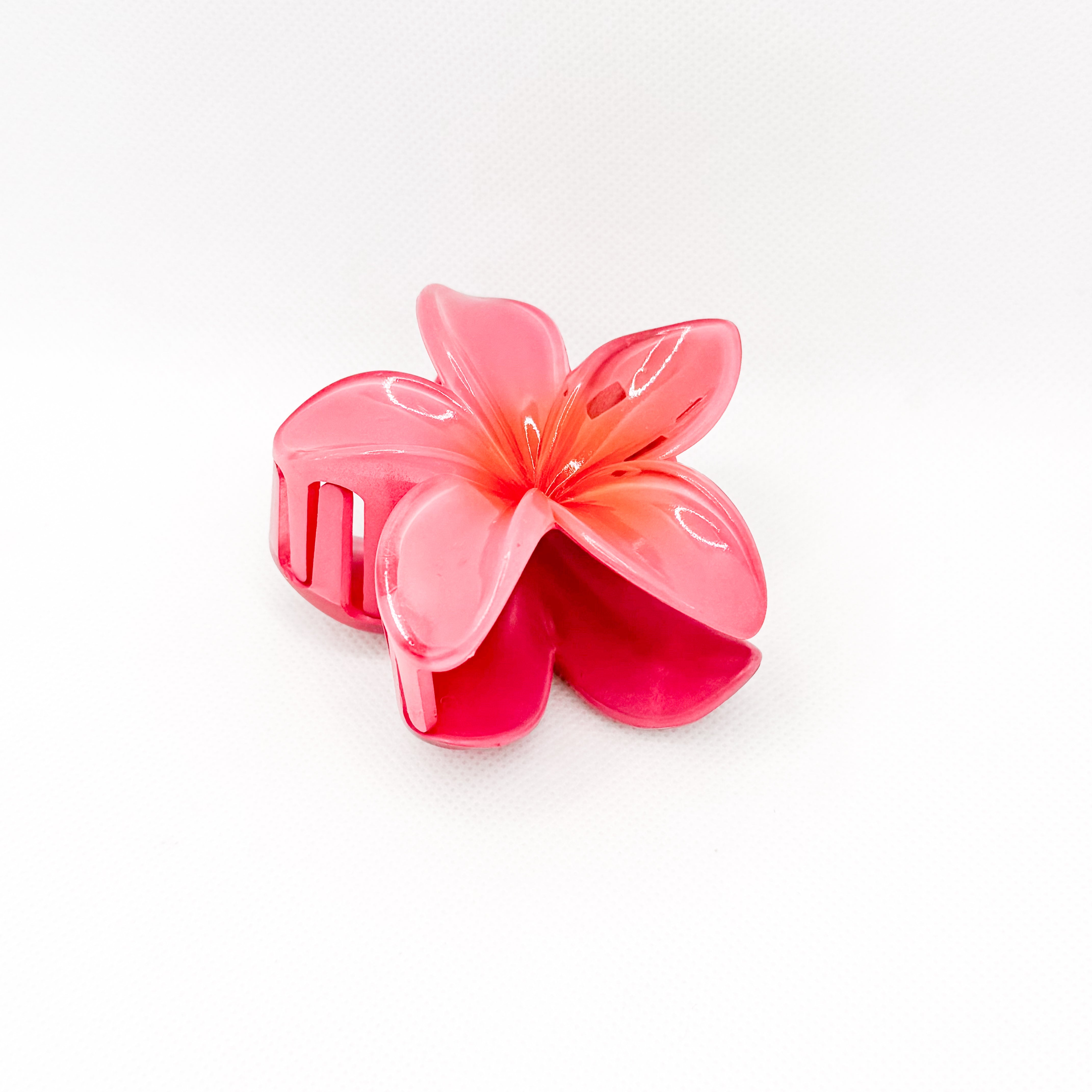 blush pink plumeria hair clip