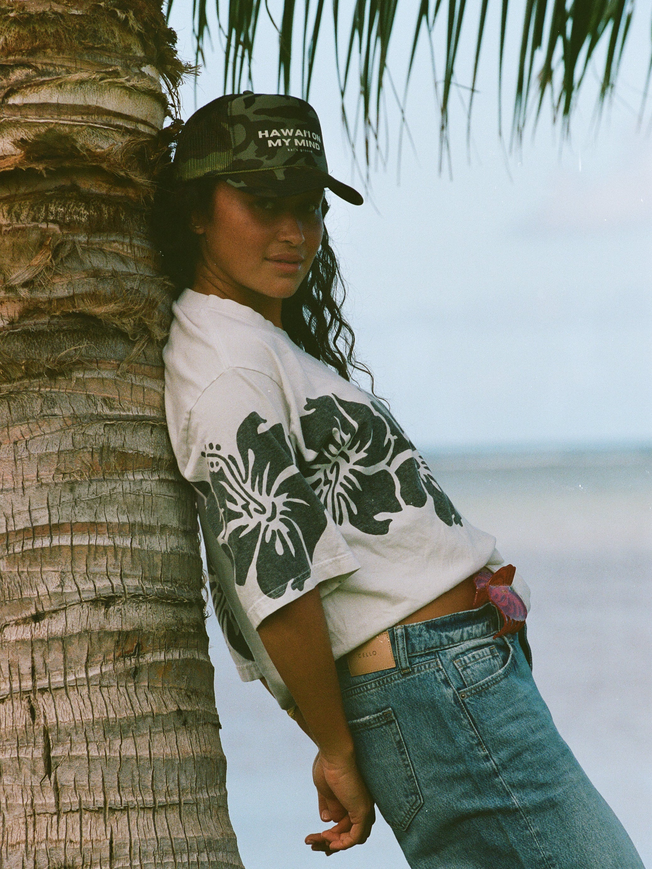 HAWAI’I ON MY MIND full camo trucker hat