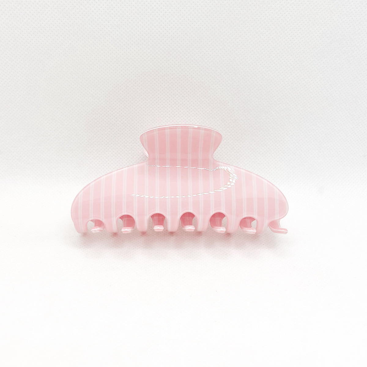 pink striped hair clip