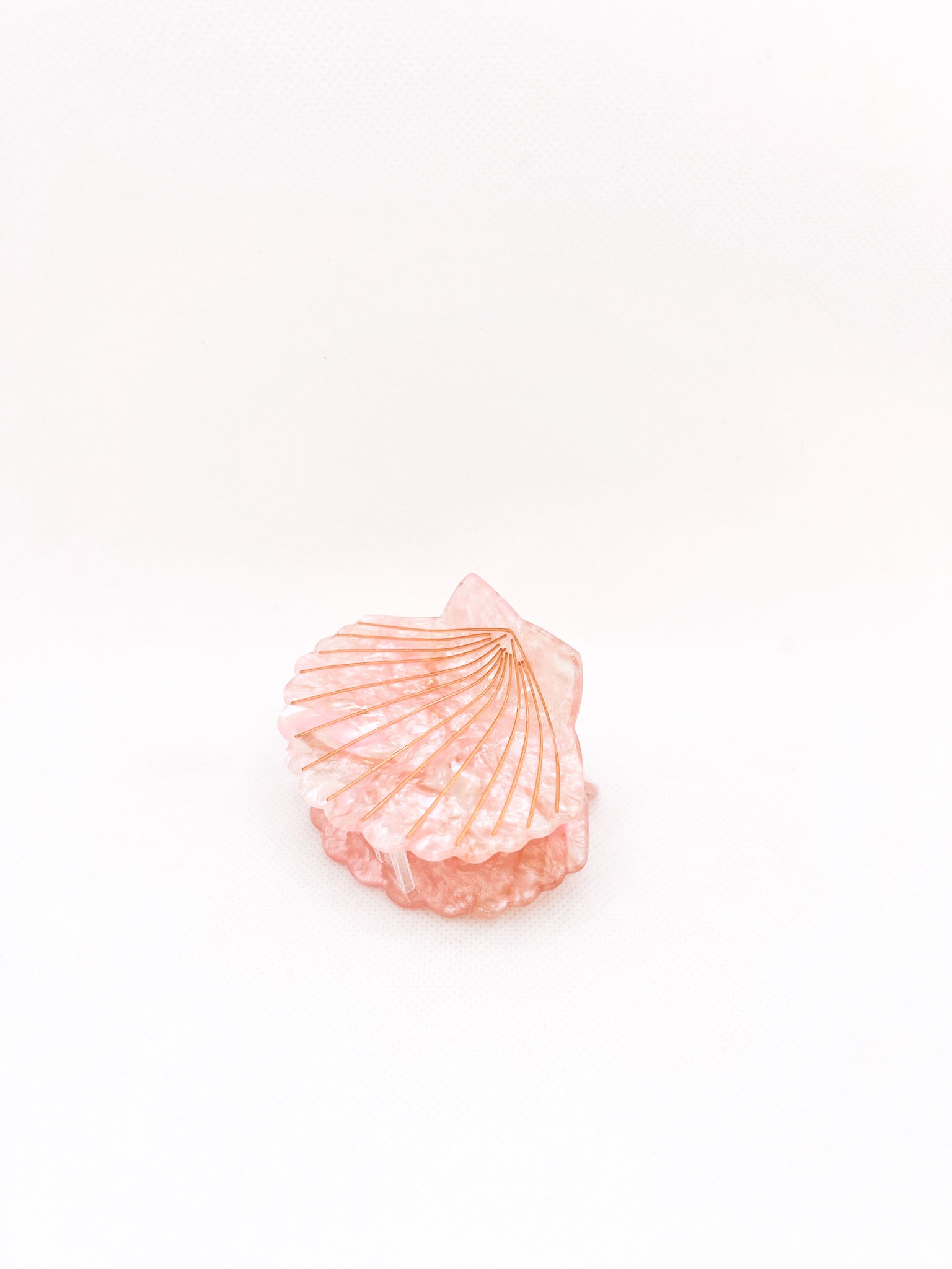 island pink shell hair claw
