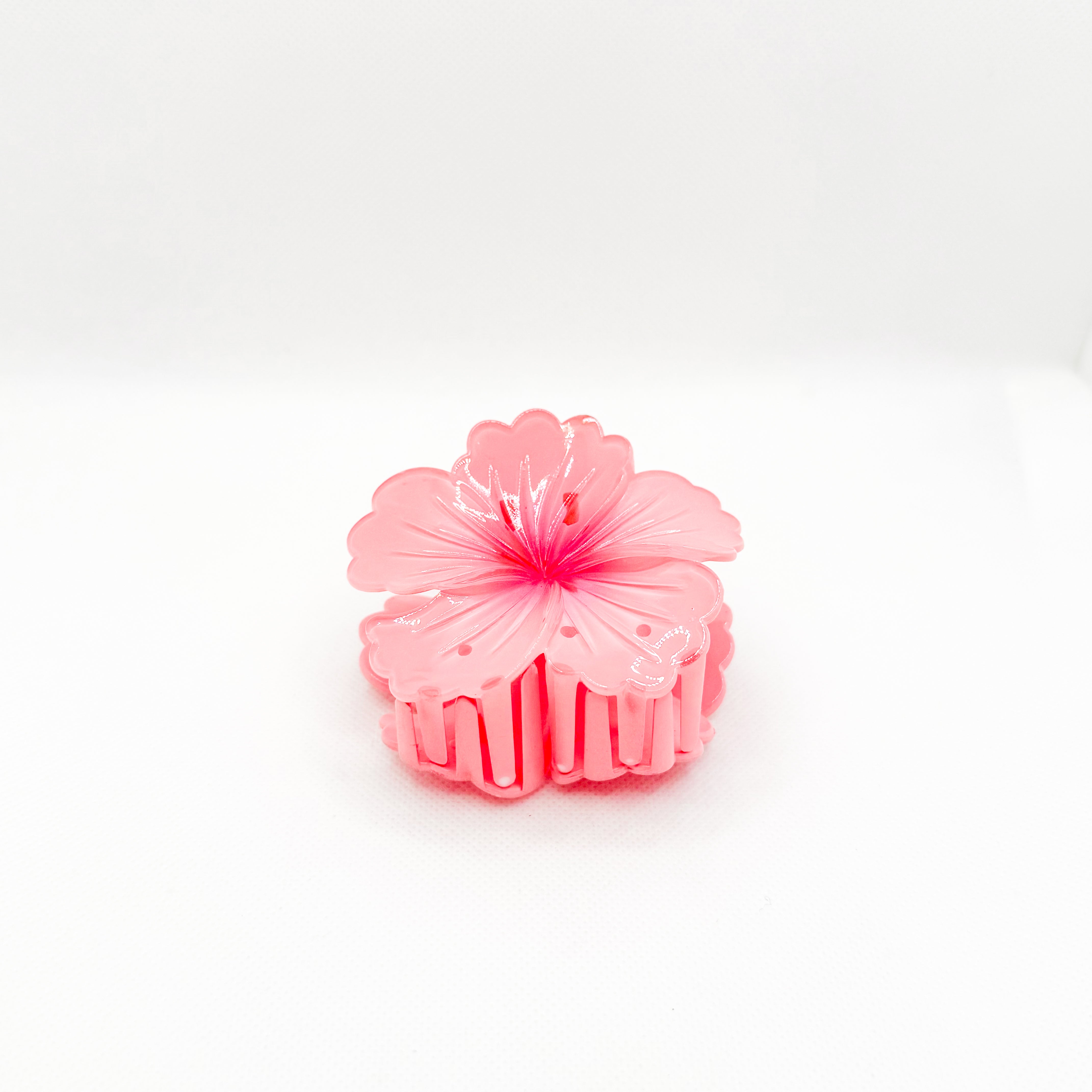 pink hibiscus hair claw