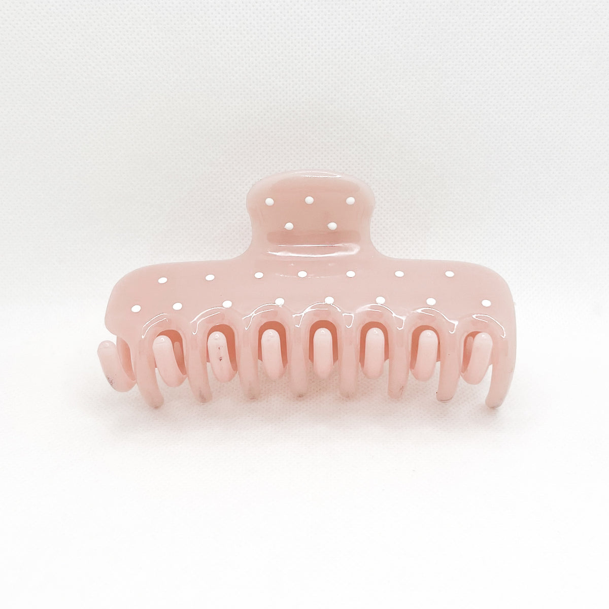 pink polka dot hair clip