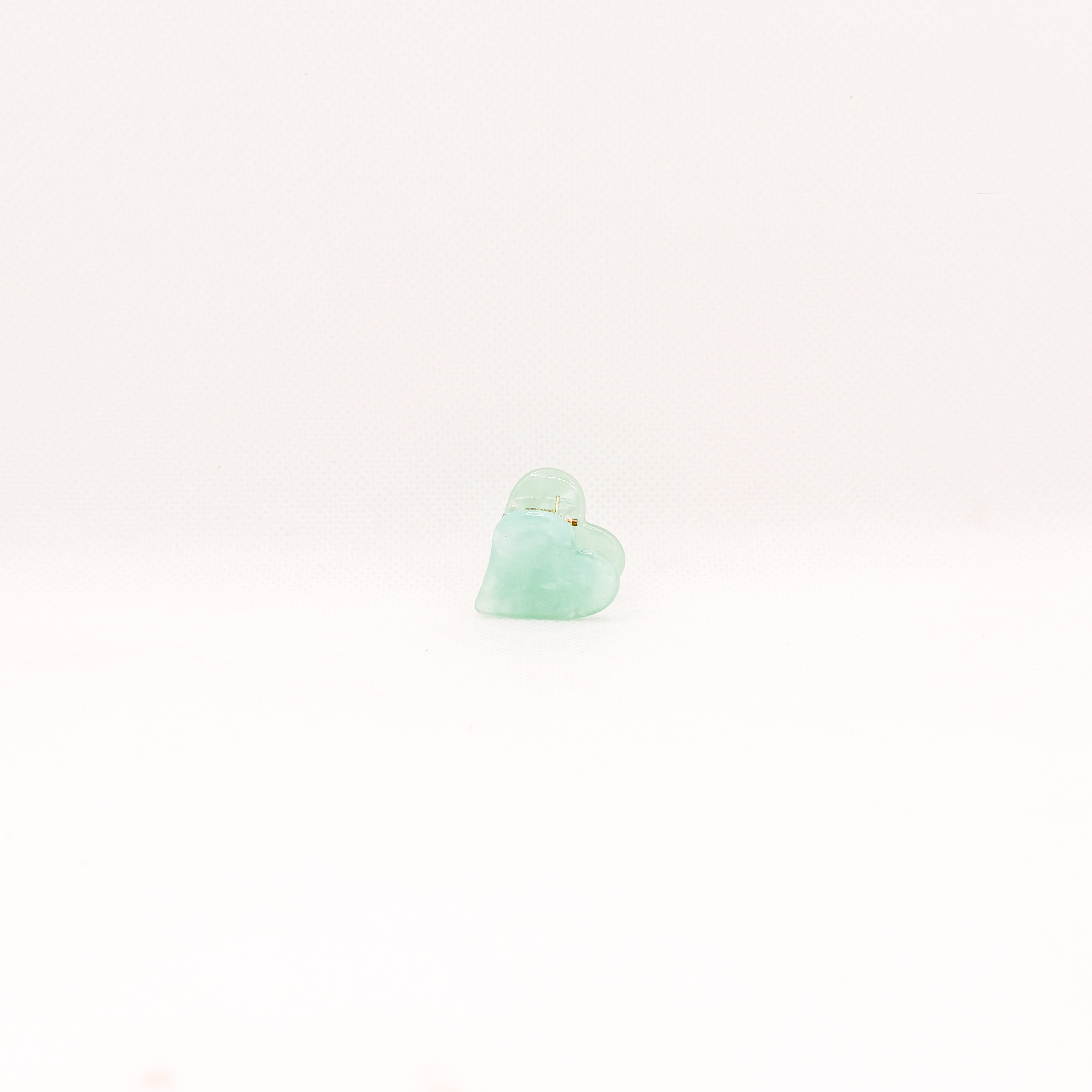 mini blue heart hair clip