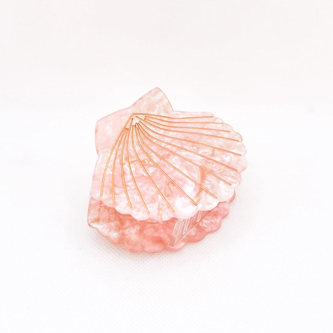 island pink shell hair claw