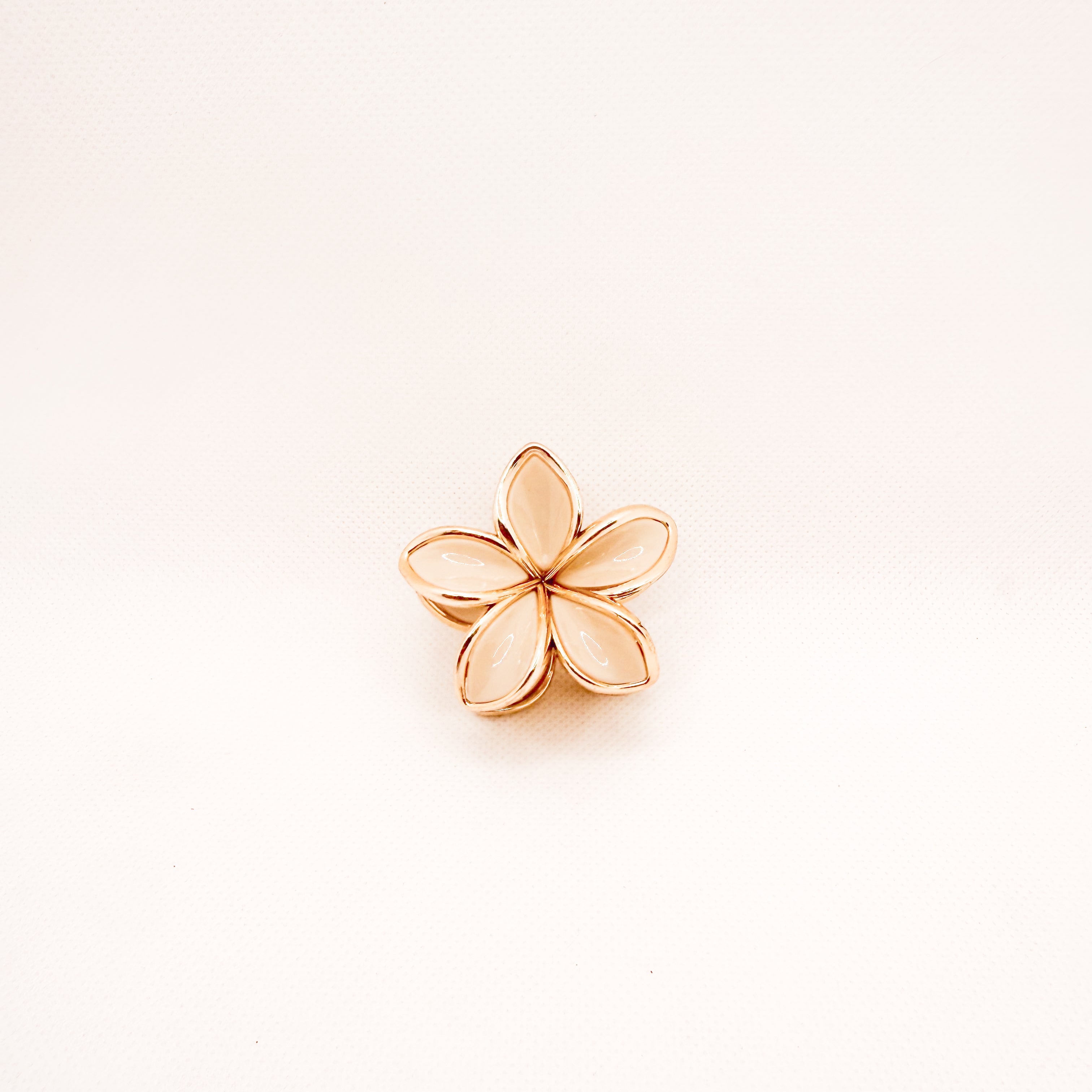 midi gold plumeria hair clip