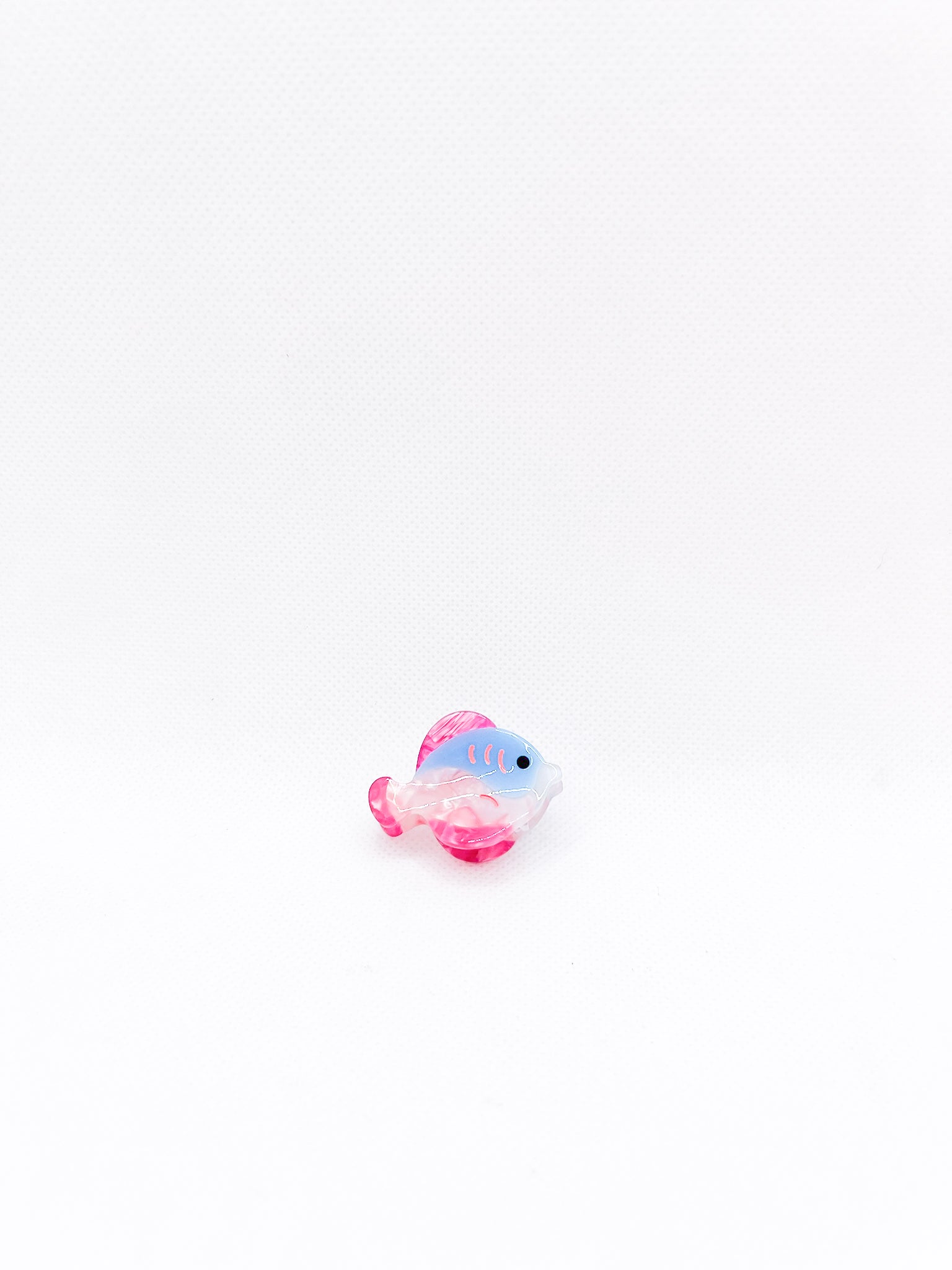 mini purple & blue fish hair clip