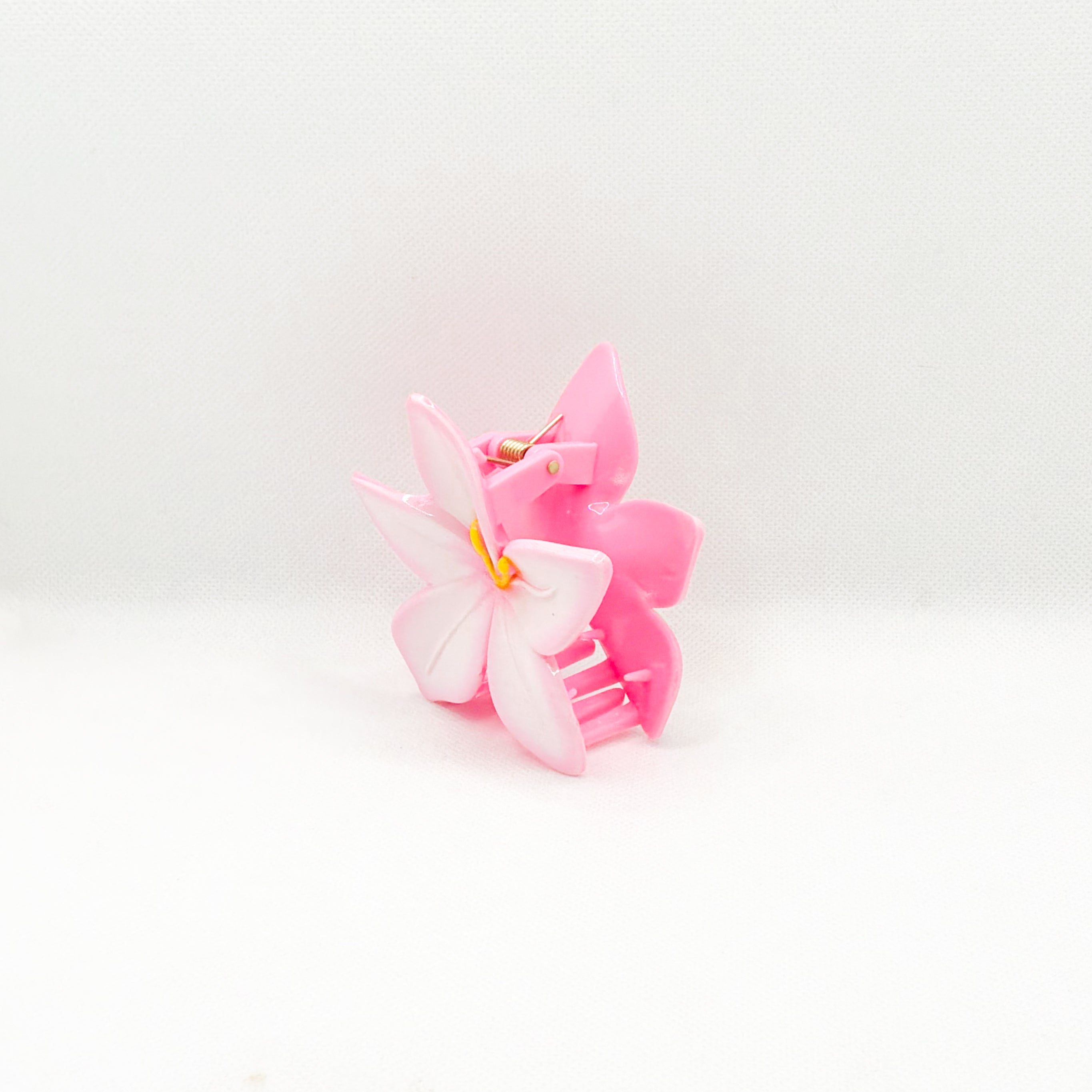pink lily flower hair clip