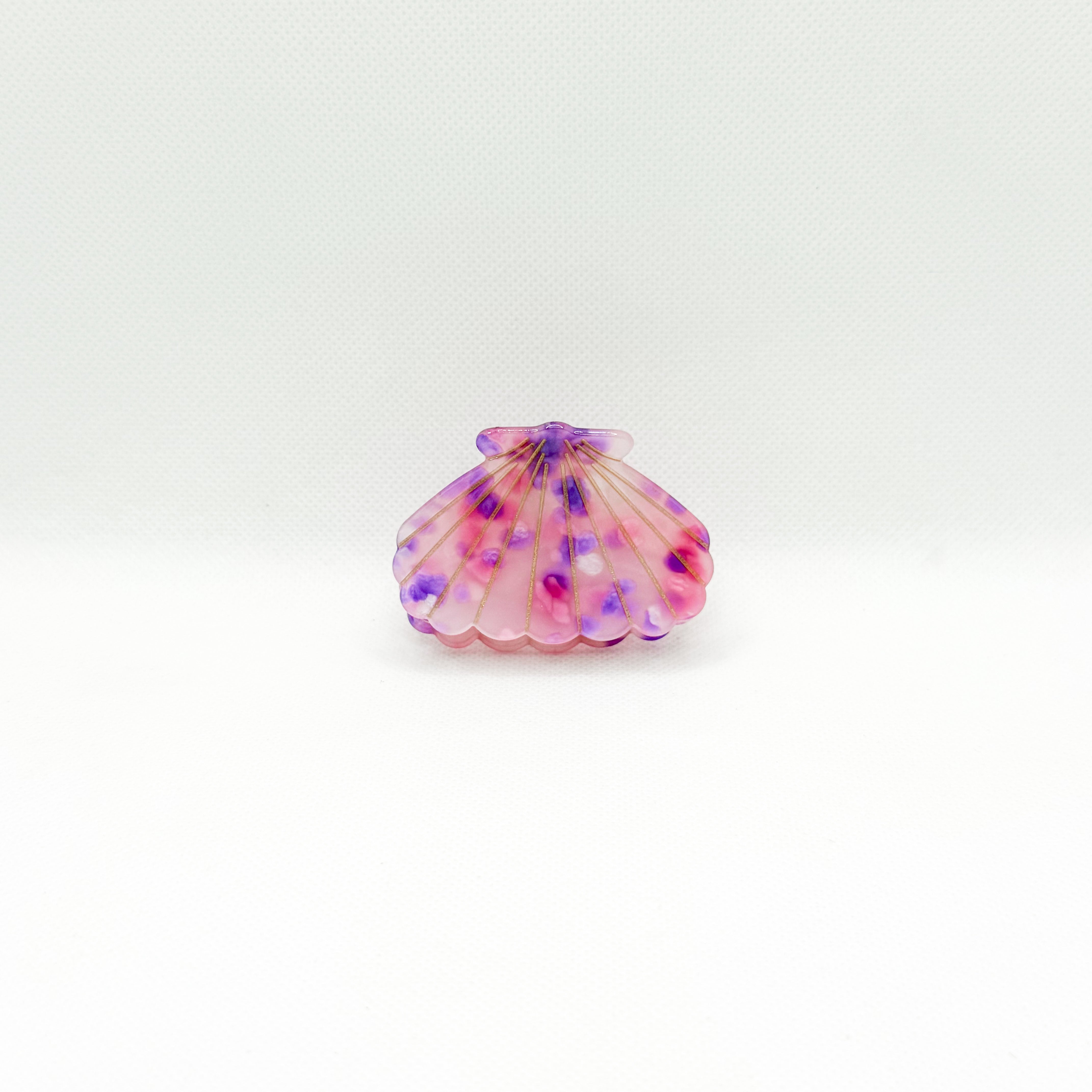midi wide purple shell hair clip