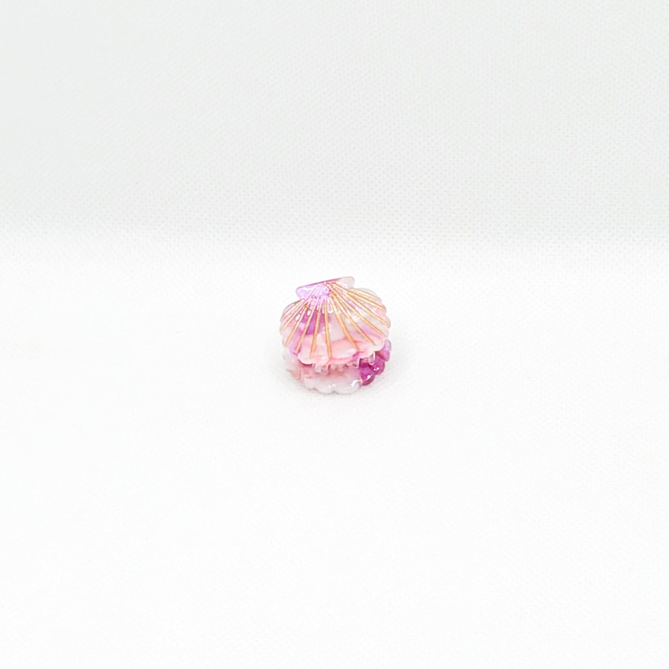 mini purple shell hair clip