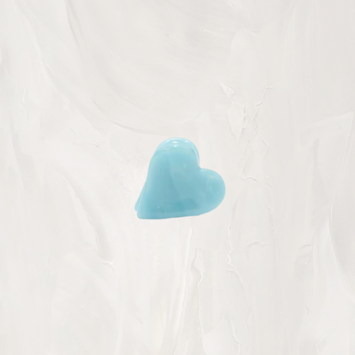 tiny blue heart hair clip