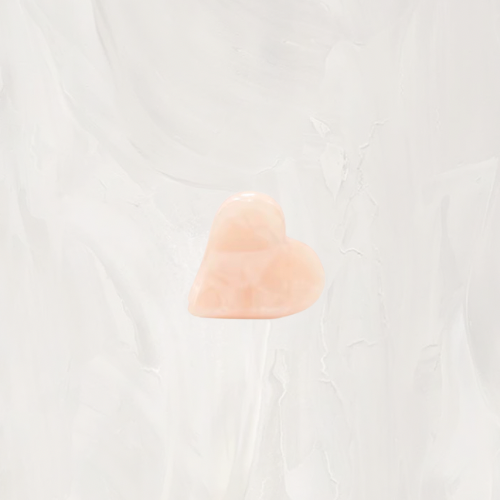 tiny pink heart hair clip