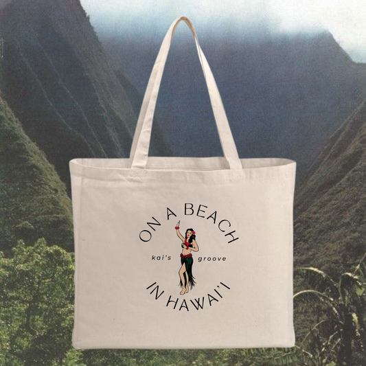 ON A BEACH IN HAWAI’I tote bag