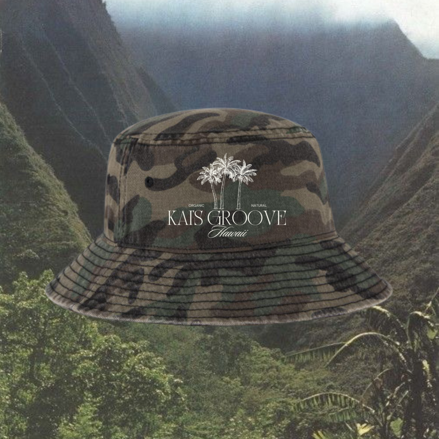 KAI’S GROOVE camo bucket hat