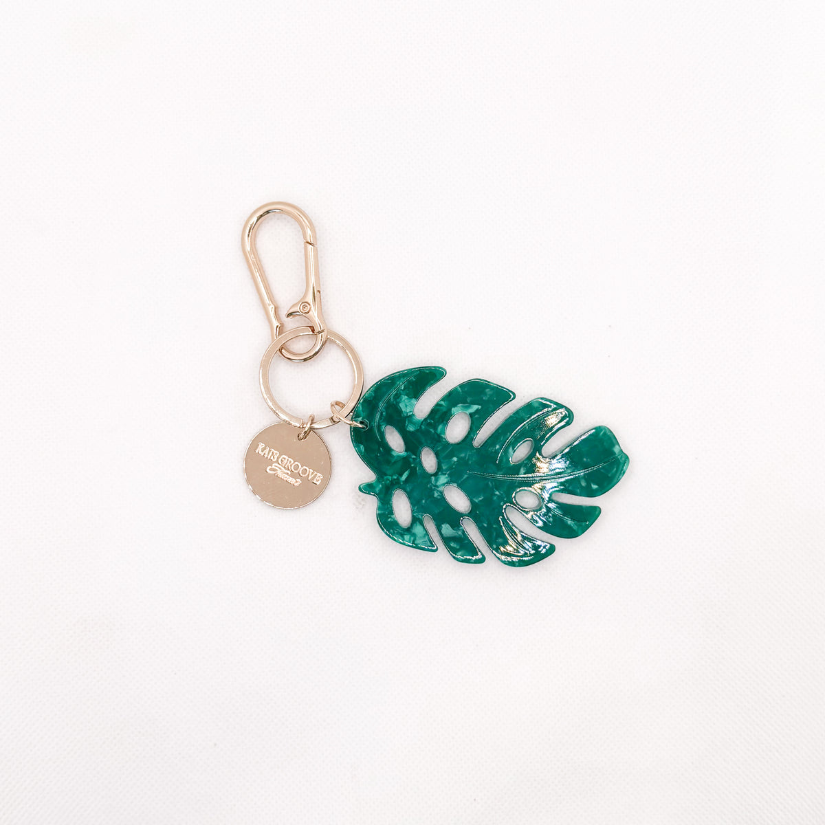 monstera keychain