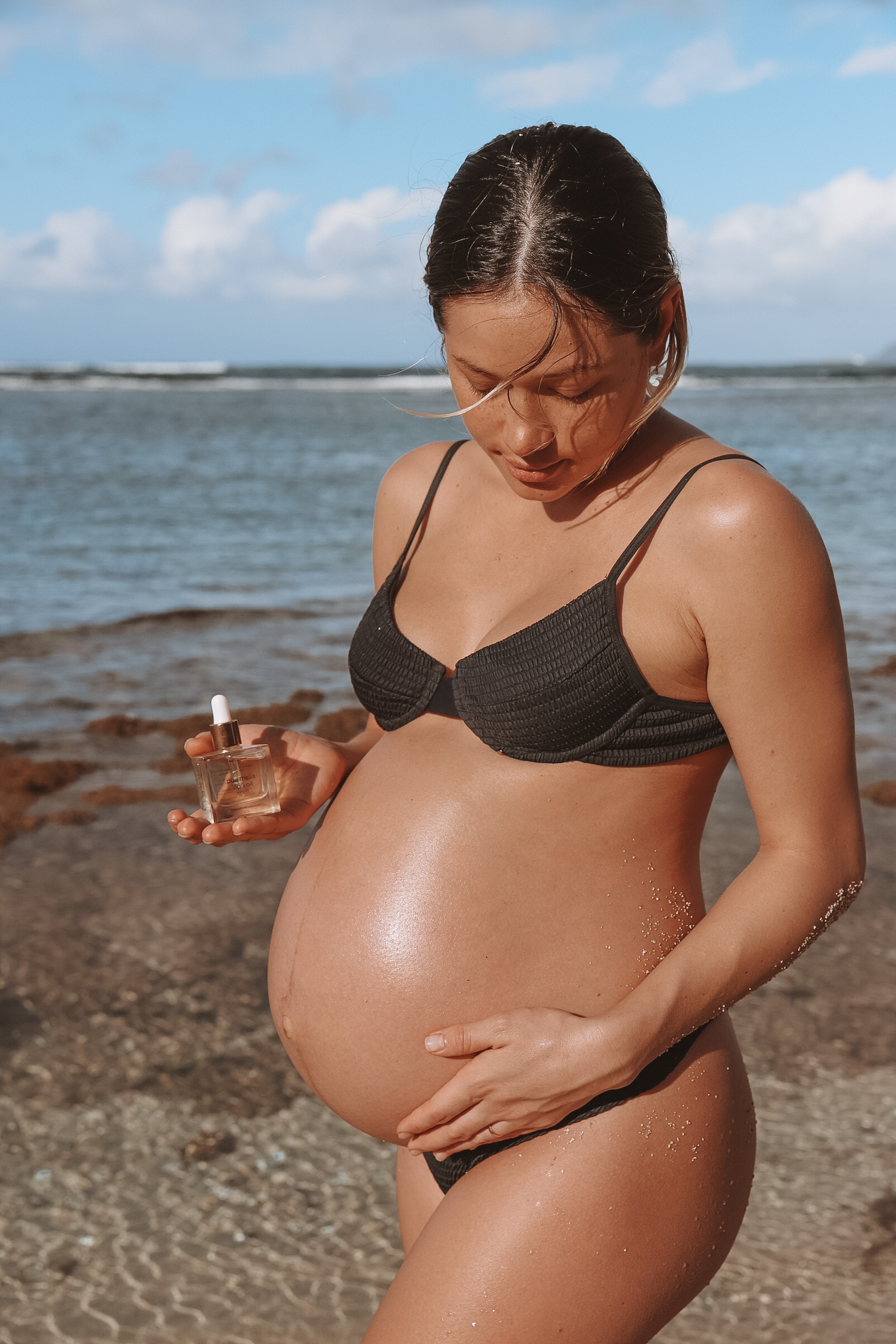 pua melia ʻōpū oil (plumeria pregnancy belly oil)
