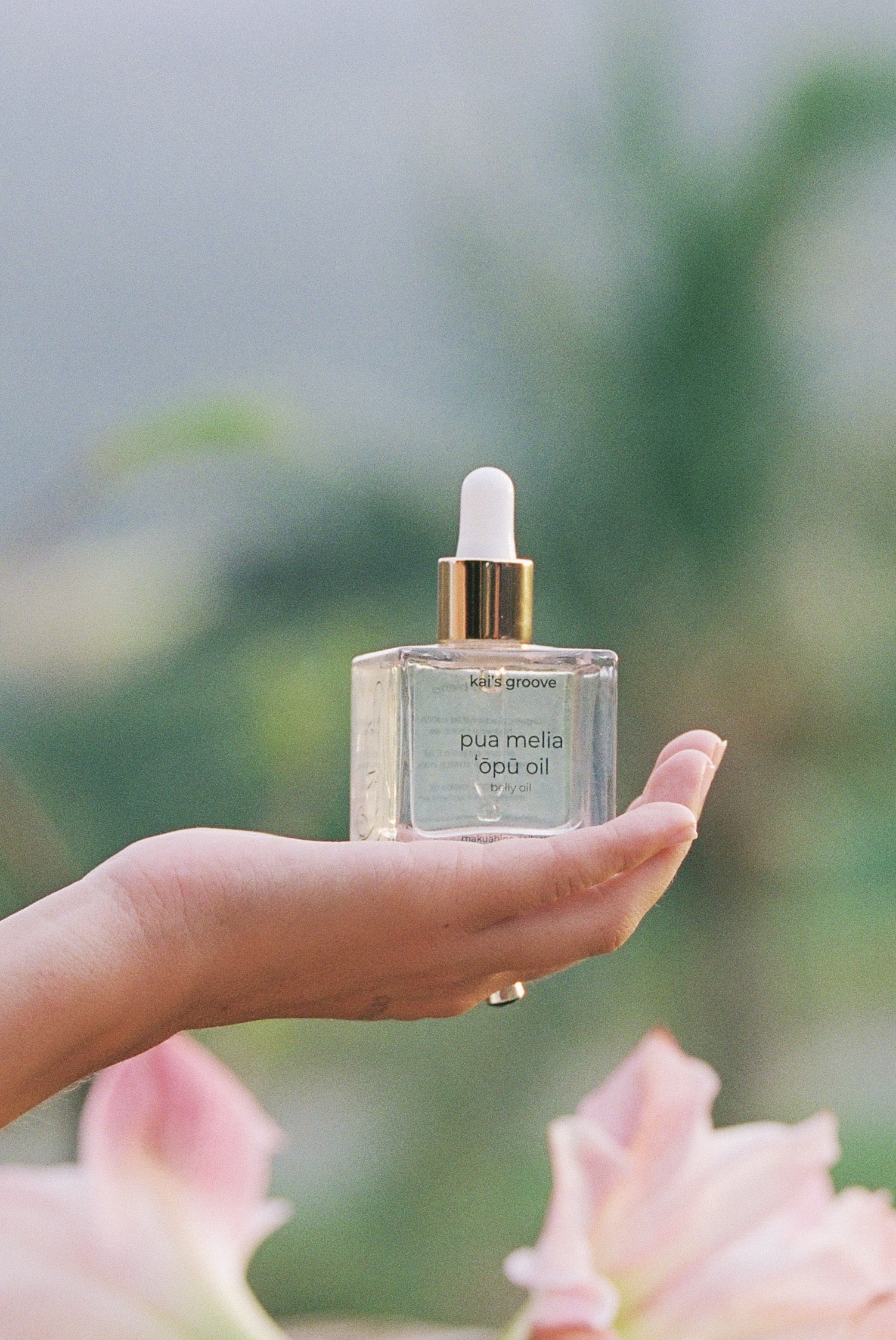 pua melia ʻōpū oil (plumeria pregnancy belly oil)