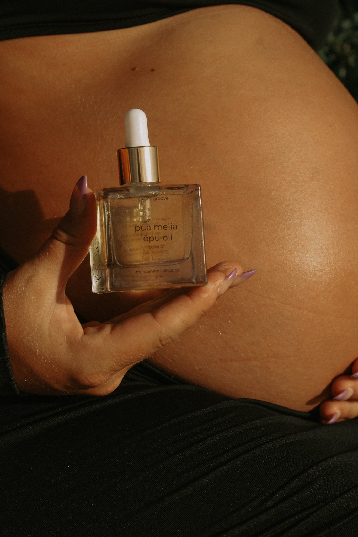 pua melia ʻōpū oil (plumeria pregnancy belly oil)